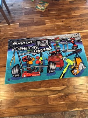 Snap On 2022 Multi Color Powerhouse Gym Rectangular Beach Towel New 