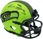Nick Emmanwori Signed Seahawks Rave Green Speed Mini Helmet Beckett Witness