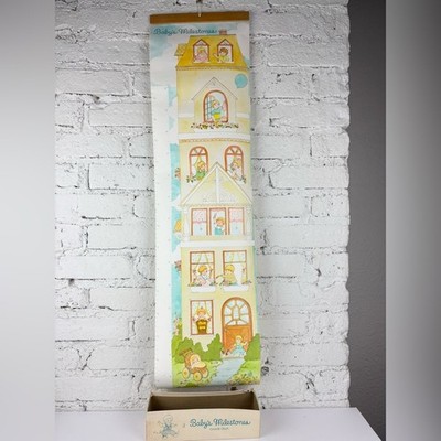 Vintage Baby s Milestones Growth Chart Keepsake