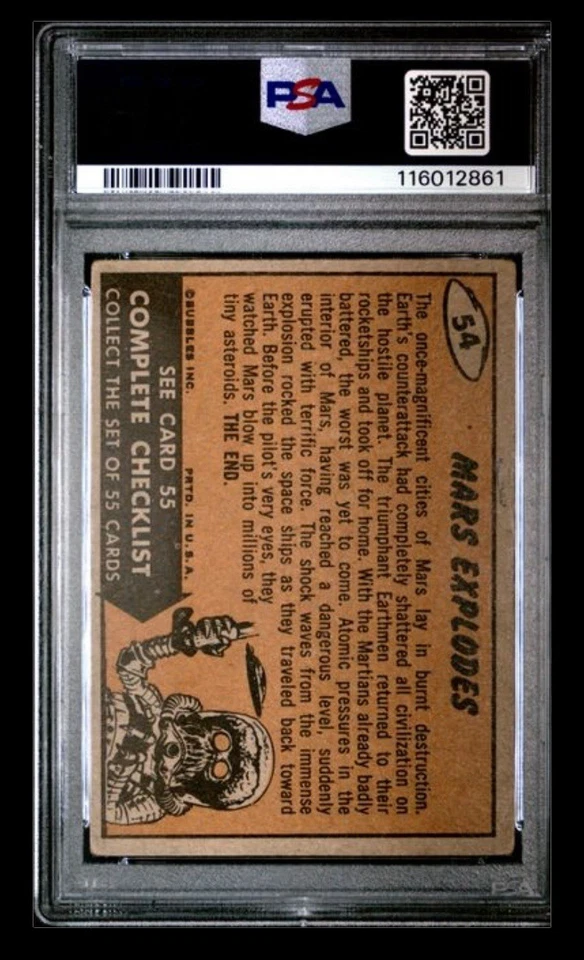 1962 mars attacks #54 mars explodes; final card PSA 2 MK (SOLID CENTERING) - Image 2 of 2