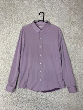 Rhone Stretch Button Up Shirt Mens Large Stripes Stretch Business Office