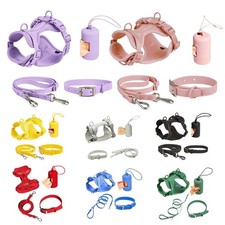 Dog Harness and Leash Set Heavy Duty Dog Harness No-Pull Service Dog Vest 4X/Set