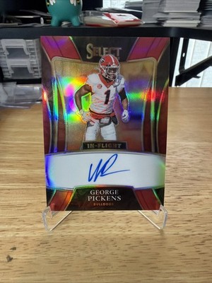 GEORGE PICKENS 2022 SELECT DRAFT PICKS FLIGHT RED ROOKIE AUTO /75 #IN-GPI Q6724