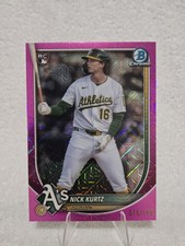 2025 Bowman Chrome Nick Kurtz RC Pink Mojo Refactor /199  Athletics