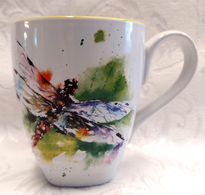 DEMDACO Dragonfly Mug, Multicolored Dean Crouser Watercolor Painting Coffee Mug