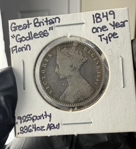 Photo of a 1849 Victoria Florin from an eBay listing that sold on Jul 2, 2026