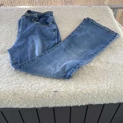 Adolfo Jeans Women's Size 14 Blue Straight Leg Denim Stretch Jeans