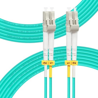 1 PCS 15M 49 FT LC To LC Fiber Patch Cable OM3 10GB/40GB Multimode Duplex