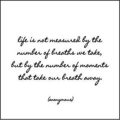Life Is Not Measured Journal: By the Number of Breaths We Take, but by the N...