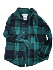 TOMMY BAHAMA Kids long sleeve plaid green button up shirt sz 6