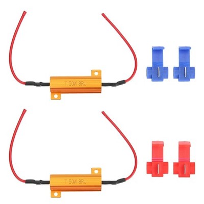 Lastwiderstand, 2 Stück 50 W 8 Ohm Wirewound Load Resistor Decoder Fix LED Bu...