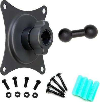 Universal 17Mm Ball or Socket Head to VESA 75X75Mm LCD Monitor Mounting Adapter