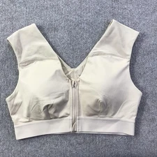 Tommie Copper Sports Bra Womens Large Shoulder Support Zip Front Activewear