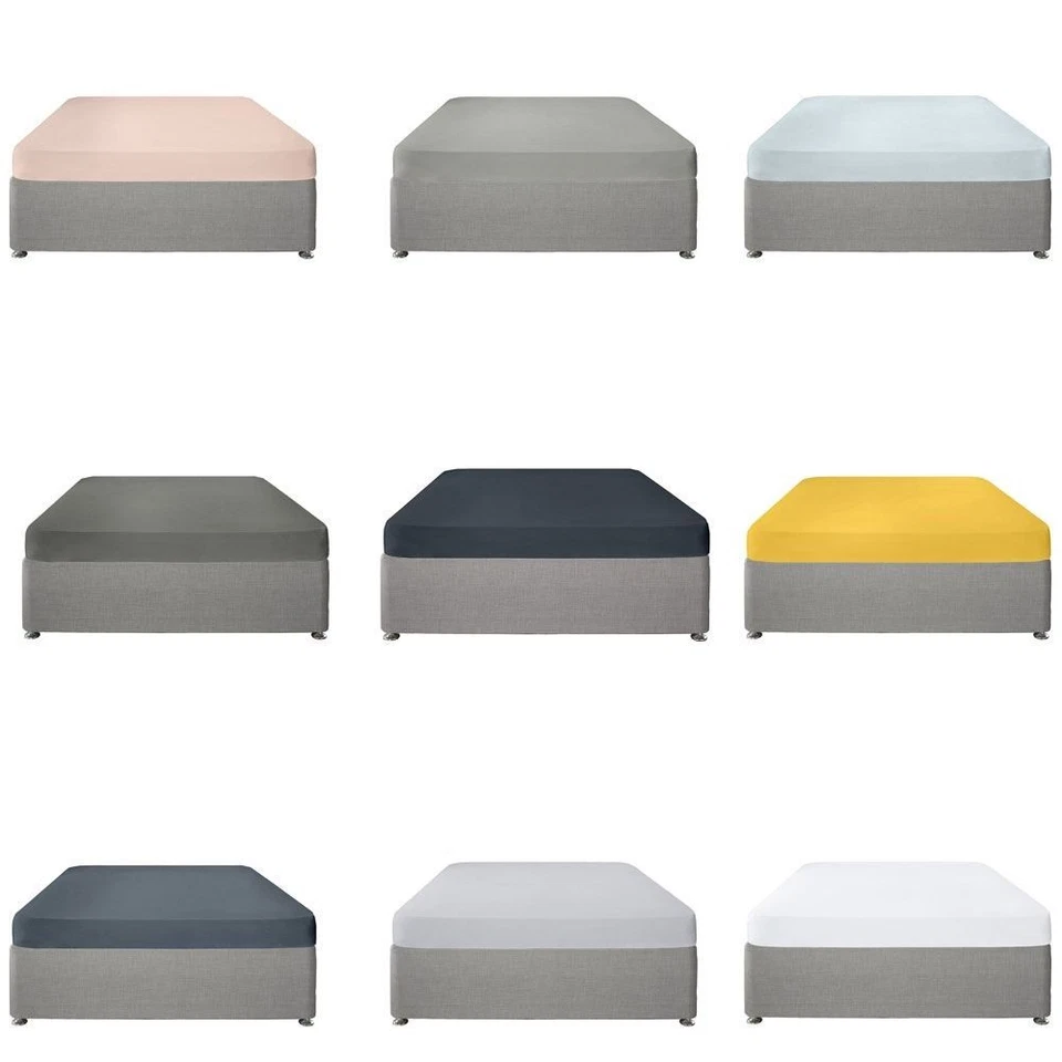 LINENS LIMITED Serene Plain Dye Collection Easy Care Extra Deep Fitted Sheet