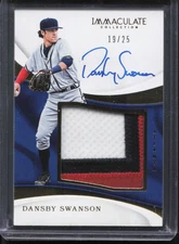 2017 Immaculate Collection #RPP-DS Dansby Swanson Rookie Patch Auto #/25