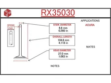 Engine Exhaust Valve ITM RX35030 fits 86-89 Acura Integra 1.6L-L4