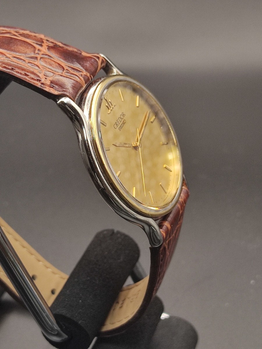 rw-1521) ★SEIKO CREDOR 8J81-6B00 Credor Seiko 8J81-6B00 18KT Bezel Gold Coin Dial