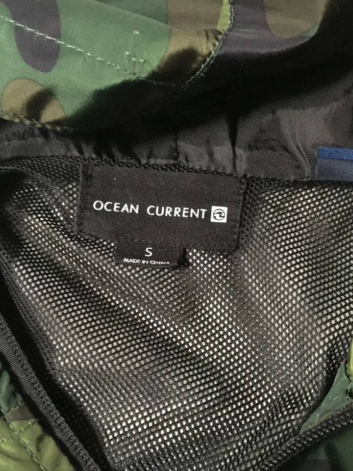 Chaqueta ligera para niños talla PEQUEÑA S camuflaje con capucha verde negro OCEAN CURRENT Foto 4 de 4