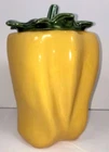 McCoy Pottery Cookie Jar Yellow Chili Pepper Embossed 157 10" Vintage 1970's