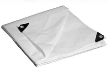 TruGuard HD-GT-FR-1220 12' Foot x 20' Foot 10 Mil White Fire Resistant Tarp
