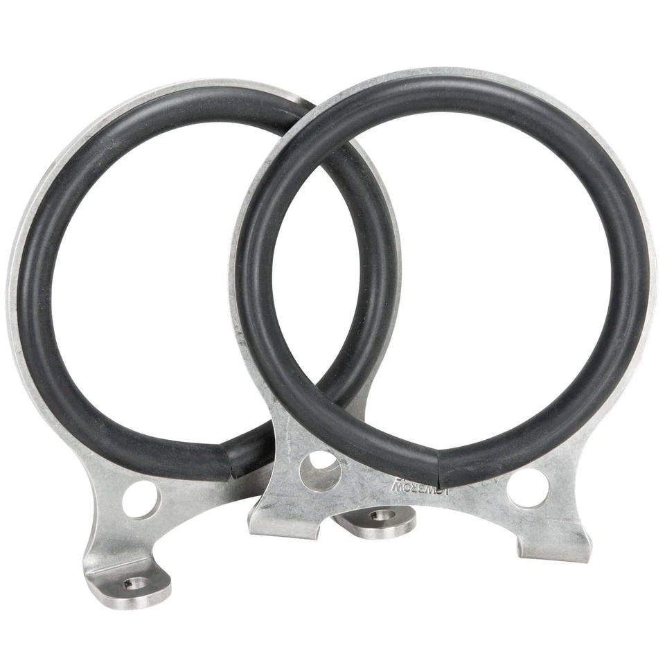 Soportes de montaje doblados de acero inoxidable Lowbrow Customs para tanques de aceite Mooneyes Foto 4 de 4