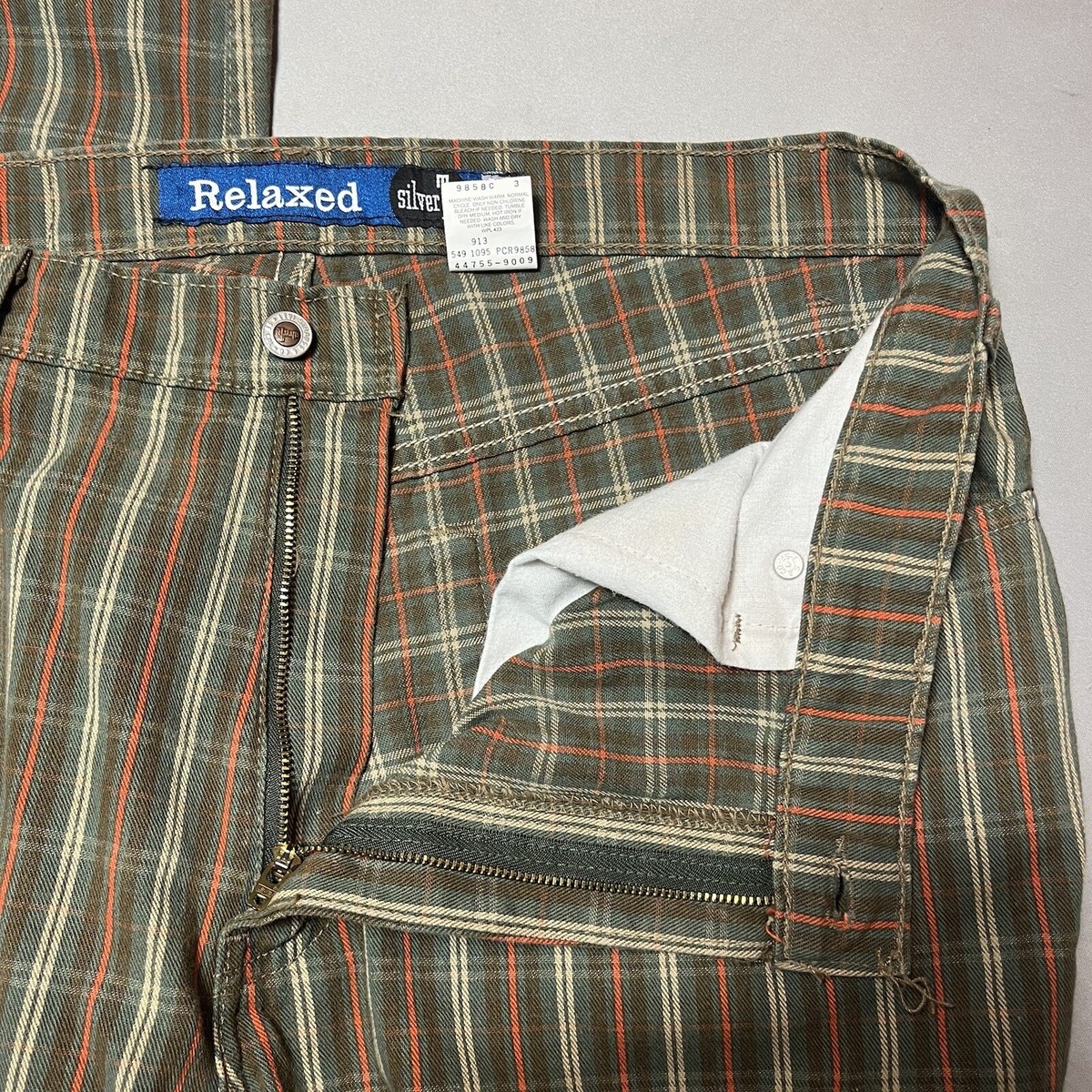 Vintage Rare 90s Levi's Silver Tab Relaxed Plaid Pants made Vintage Rare 90s Levi's Silver Tab Relaxed Plaid Pants made