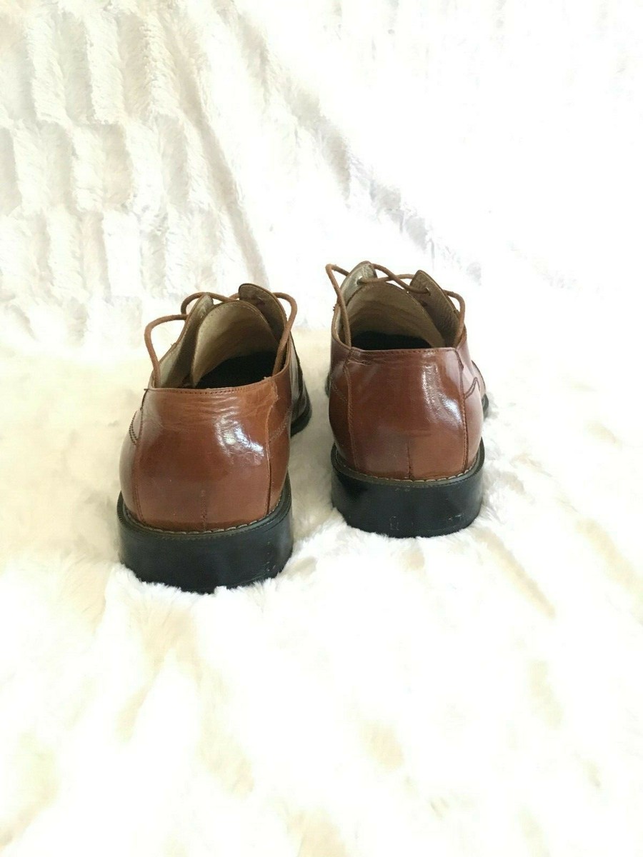 Vintage Y2K Giorgio V Italian Leather Square Toe Derby Shoes Men’s 11 Cognac Giorgio V Styled In Italy Mens 13 Square Toed Derby Brown  main image 3
