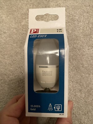 Paulmann LED 4W E14 Goldlicht 2000K Extra Warm wie Kerzenlicht