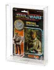 1 x GW Acrylic Display Case -Vintage Star Wars Figure, Coin & Cardback -ADC-010P