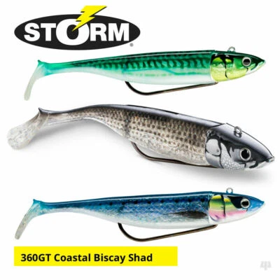 ARTIFICIALE SILICONE PESCA SPINNING COASTAL BISCAY SHAD 9 CM STORM SPIGOLA ESCA