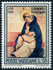 Vatican #Mi587 MNH 1971 Paintings Dominic Guzman Sienese Fra Angelico [510]