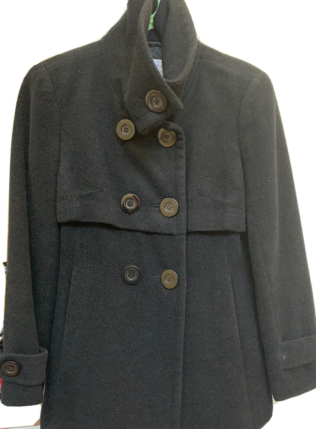 Black Trina Turk Pea Coat