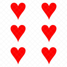 6 Heart Vinyl Decals  Love Sticker Set  Valentine's Day Car Laptop Phone Decor