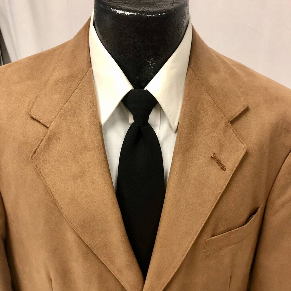 Nuevo Abrigo Deportivo Norm Thompson Marrón ULTRA GAMUZA Chaqueta de Microfibra CENA Blazer Foto 2 de 4