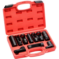 10pc Oxygen Sensor Socket Set Sensor Oil Pressure Sending Unit Removal Tool Kit