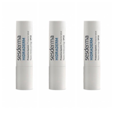 Pack 3 units New Sesderma Hidraderm Protective Lipstick Spf20 4g.