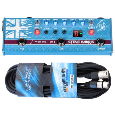 Tech21 SH-1 Steve Harris Bass Sansamp Flyrig+ keepdrum XLR-Kabel