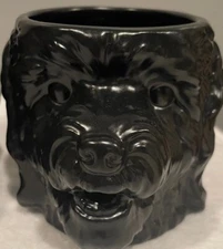 Tabitha Brown 3D Dog Face Black Mug W/Gold Handle Target Labradoodle Terrier