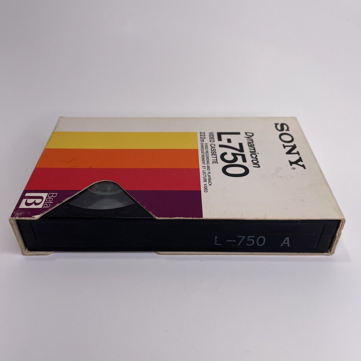 Blank Sony Dynamicro L-750 Betamax Beta Betacord Cassette Blank Sony Dynamicro L-750 Betamax Beta Betacord Cassette