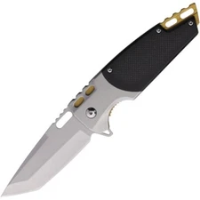 MTech Linerlock Assisted Folding Knife 3.5" 3Cr13 Steel Blade Stainless Handle