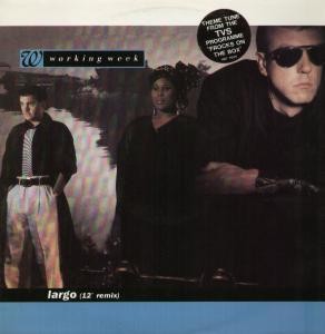Working Week Largo 12"" vinyl UK Virgin 1987 12"" remix b/w gravy and watusi info