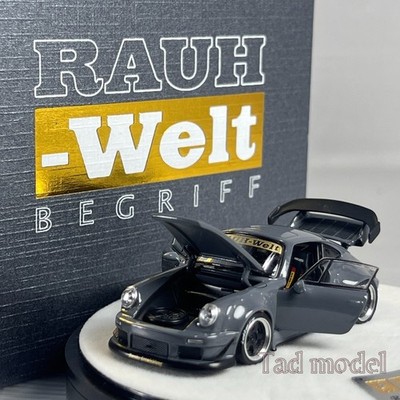 PGM  1：64 Porsche 911 RWB 930 Cement Grey Luxury Version Round base 