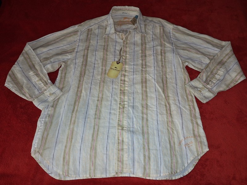 TOMMY BAHAMA RELAX  LINEN  MENS  XL   LS  CASUAL    SHIRT NEW W/ TAGS