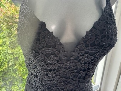 Mascara London Abendkleid Ballkleid Schwarz Gr. 40 Gala Abiball Maxi Kleid
