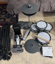 HAMPBACK  ACE-530 Electric Drum Set, Dual-Layer Mesh Heads, Independent Hi-Hat