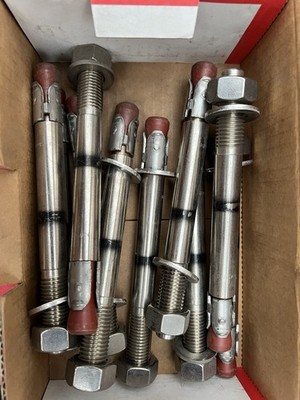 65 Stück Schwerlast- Bolzenanker Edelstahl A4 Hilti HST3-R M16/50 165 mm Neu 
