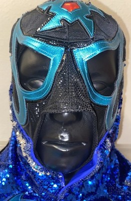 Lucha Libre Penta Cero Miedo Blue/black/teal Pro Grade Mask Pentagon Jr 