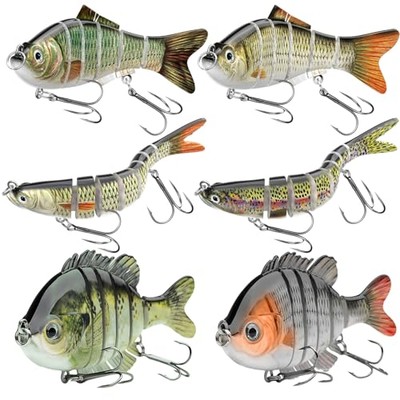 Fishing Lures for Freshwater and Saltwater,  6 Pcs Slow Sinking Most Lifelike 