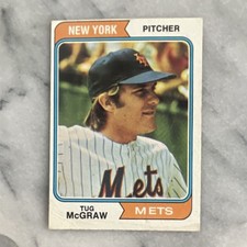 1974 Topps #265 Tug McGraw New York Mets Baseball Card GOOD 