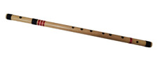 INDIAN PROFESSIONAL NATURAL WOOD BANSURI/ BAMBOO BASE FLUTE LARGE SIZE- A TUNE